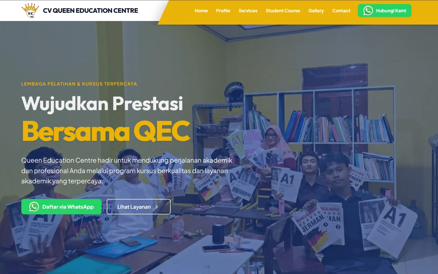 Screenshot Queen Education Centre