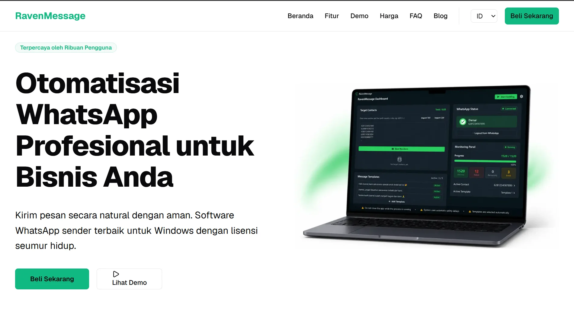 Screenshot RavenMessage